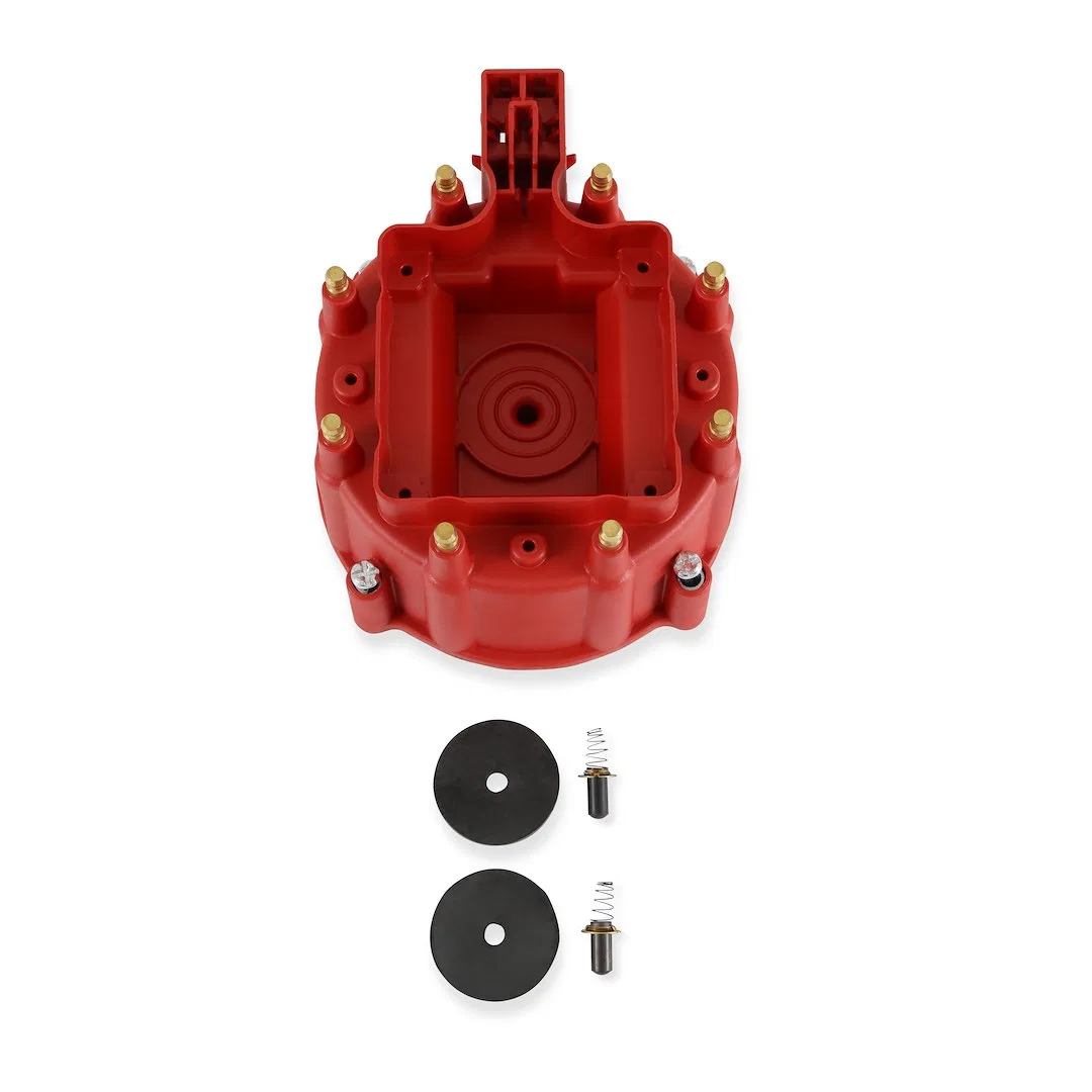 8411 – MSD CO. Distributor Cap, For Use With GM HEI Distributors HEI Clip Down HEI Style Posts Red - view 3